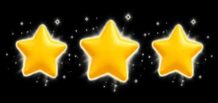 Estrellas en línea color amarillo