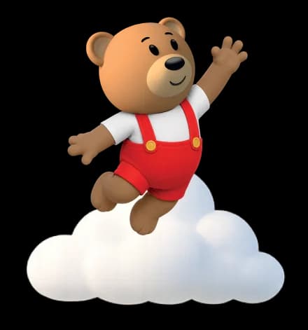 Osito Ro sobre nube